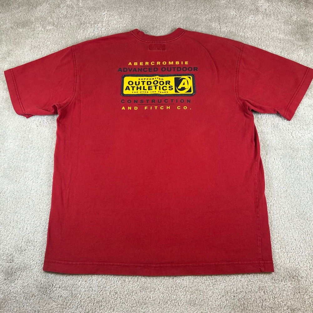 Abercrombie and Fitch Graphic T-Shirt Mens M Red Short Sleeve Advanced Outdoor